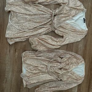 Gold sequence dress mommy and me .